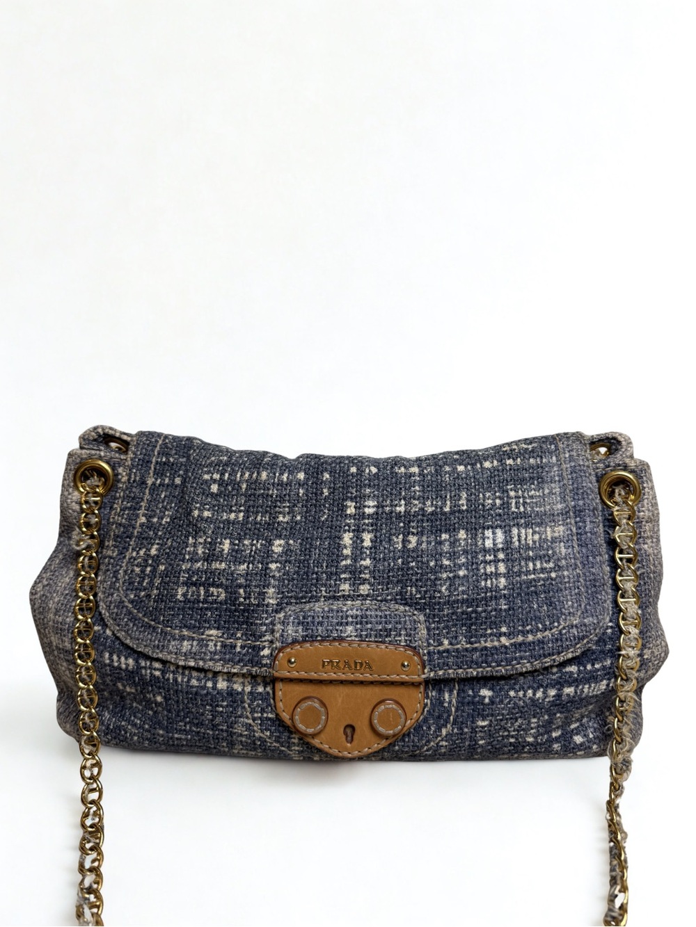Prada Tweed Chain Flap Shoulder Bag
C: 2008-2011